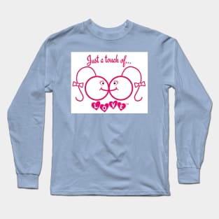 Just A Touch of LOVE - LGBTQIA+ - Females and Horizontal Rainbow - Double-sided Long Sleeve T-Shirt